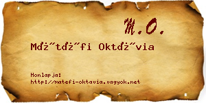 Mátéfi Oktávia névjegykártya